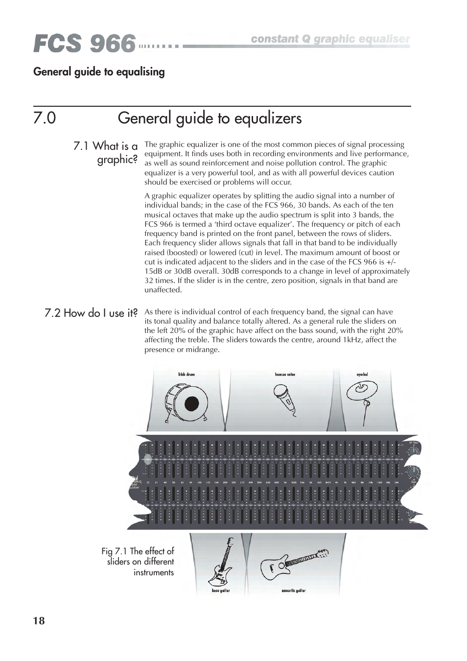 0 general guide to equalizers | BSS Audio FCS-966 Owner's Manual User Manual | Page 18 / 32
