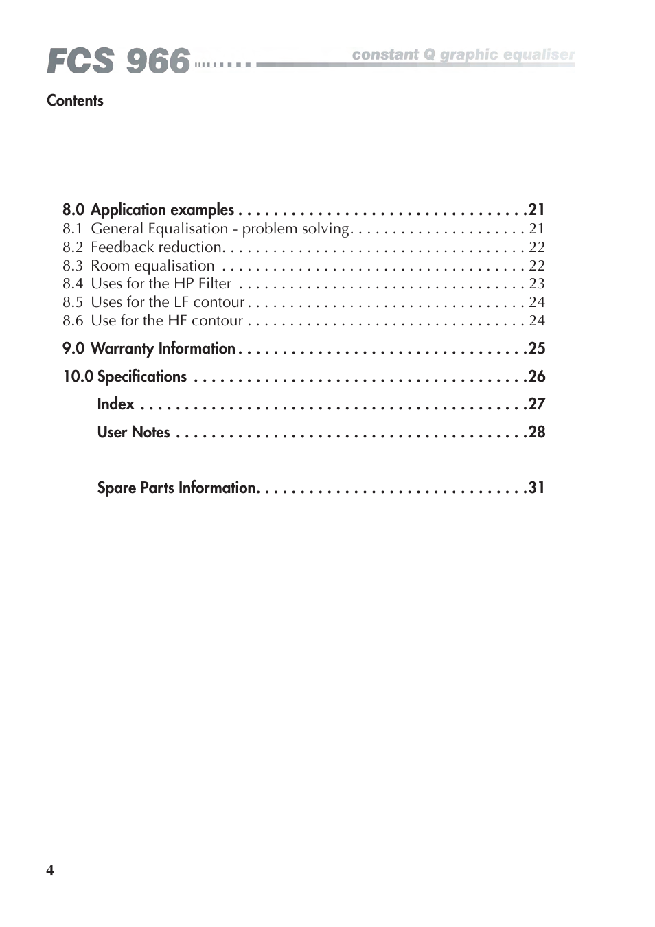 BSS Audio FCS-966 Owner's Manual User Manual | Page 4 / 32