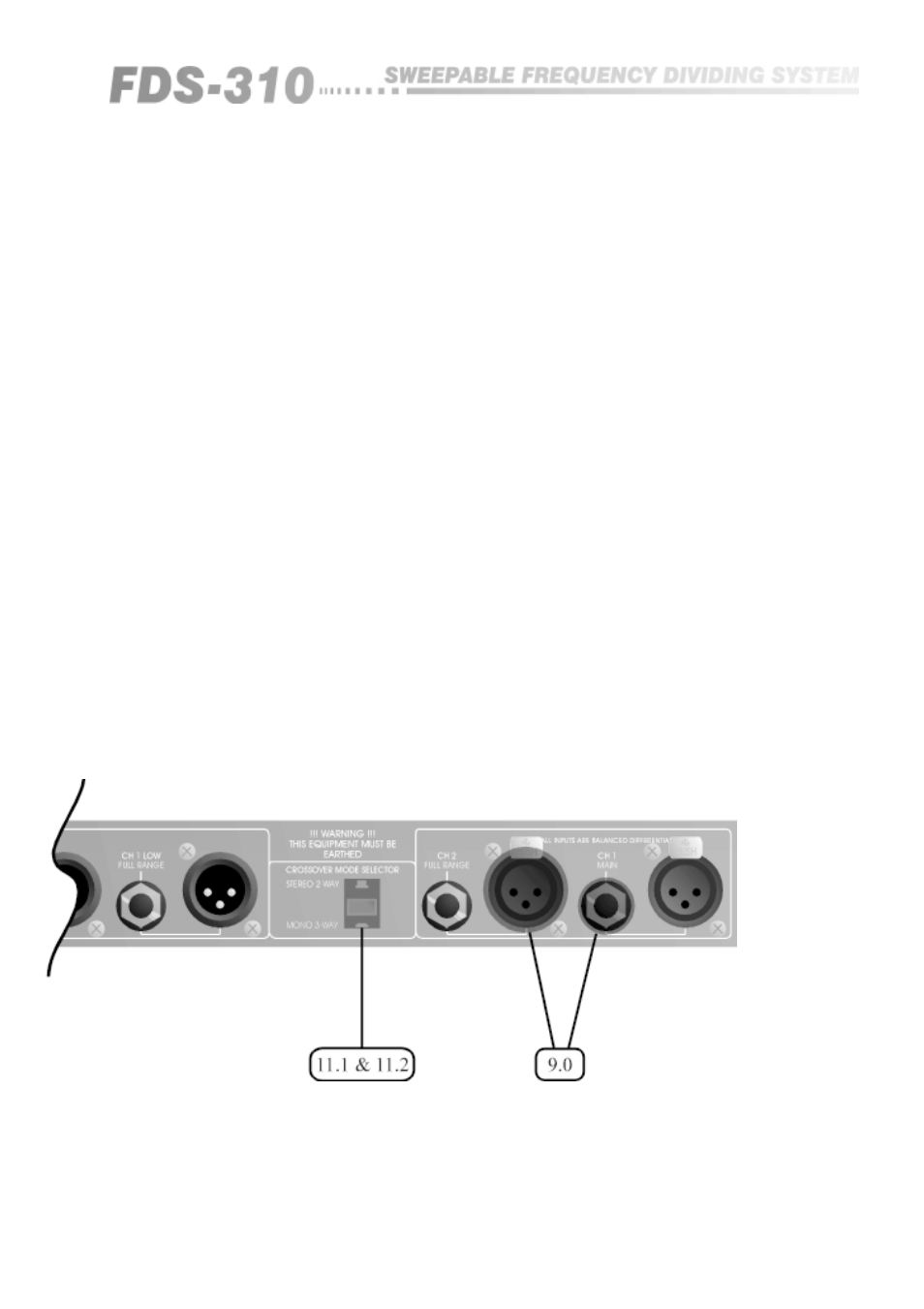 BSS Audio FDS-310 Owner's Manual User Manual | Page 11 / 40