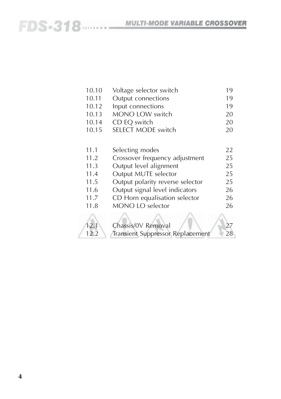BSS Audio FDS-318 Owner's Manual User Manual | Page 4 / 36