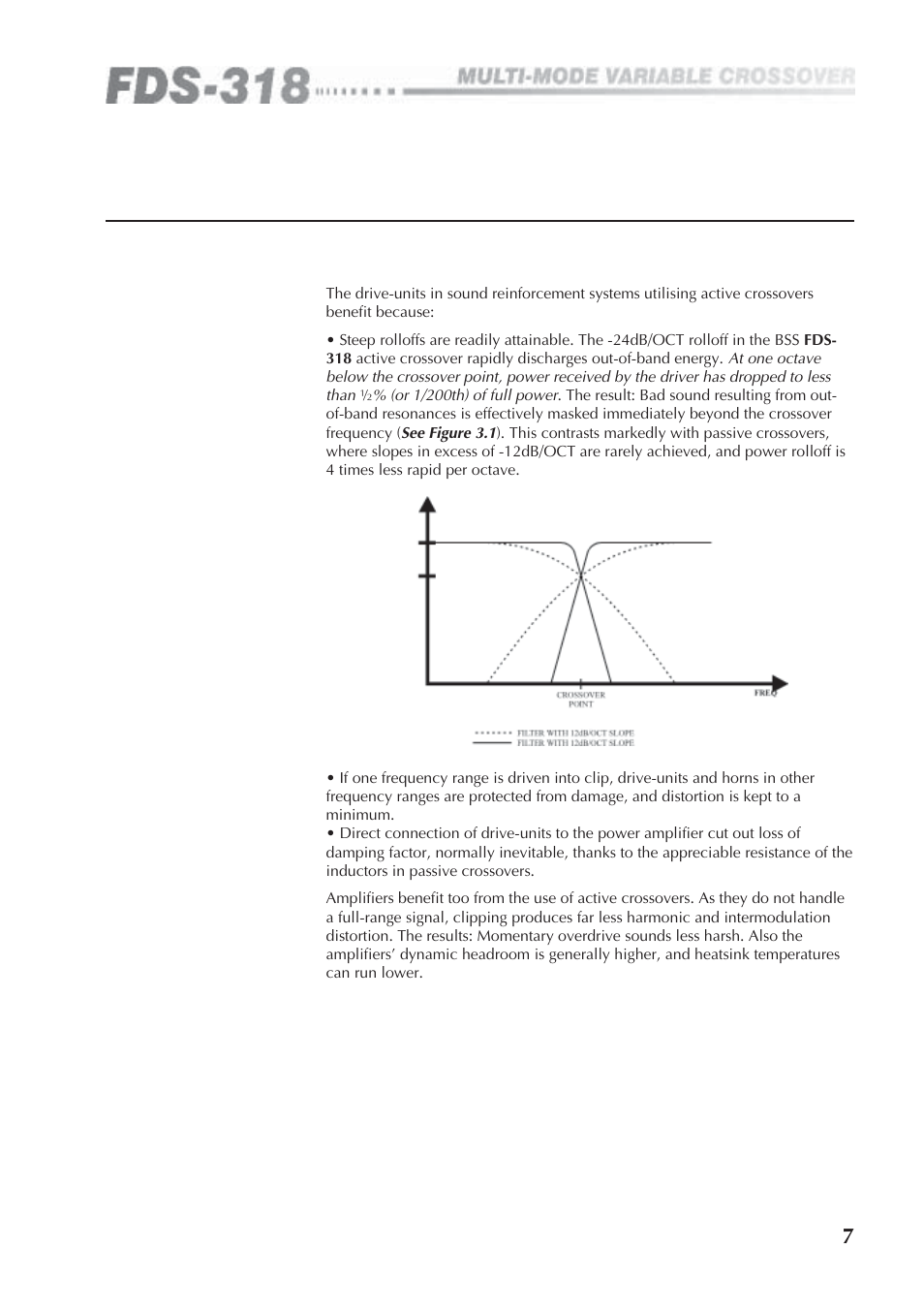 0 other advantages | BSS Audio FDS-318 Owner's Manual User Manual | Page 7 / 36