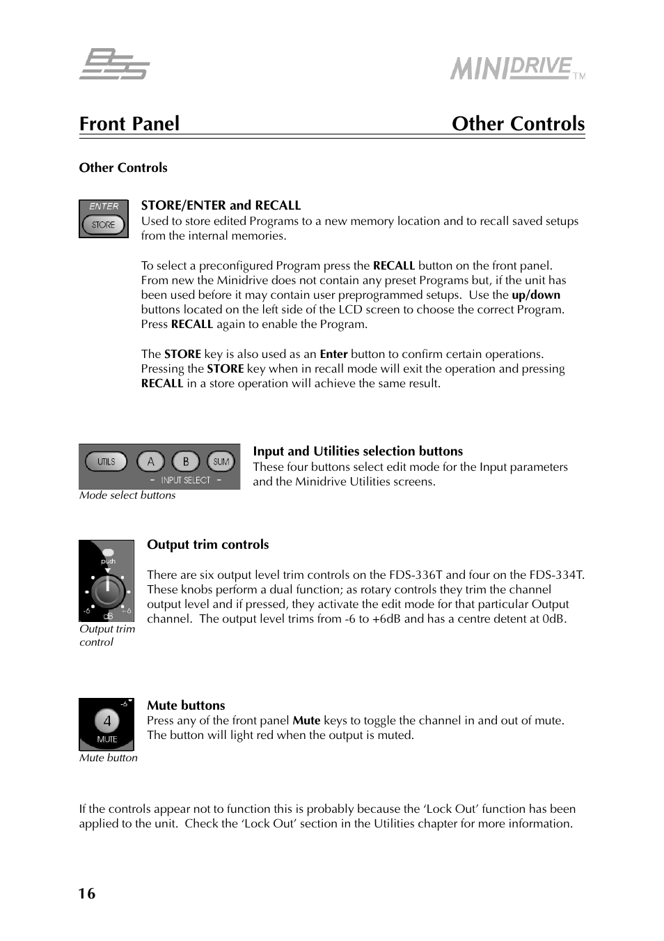 BSS Audio FDS-334T Owner's Manual User Manual | Page 16 / 56