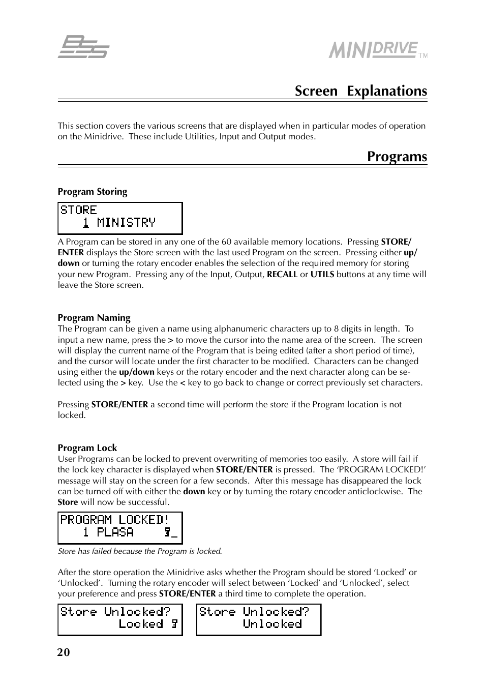 BSS Audio FDS-334T Owner's Manual User Manual | Page 20 / 56