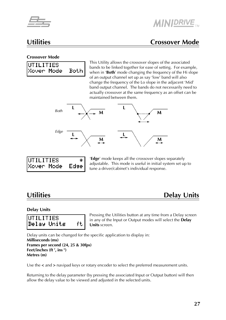 BSS Audio FDS-334T Owner's Manual User Manual | Page 27 / 56