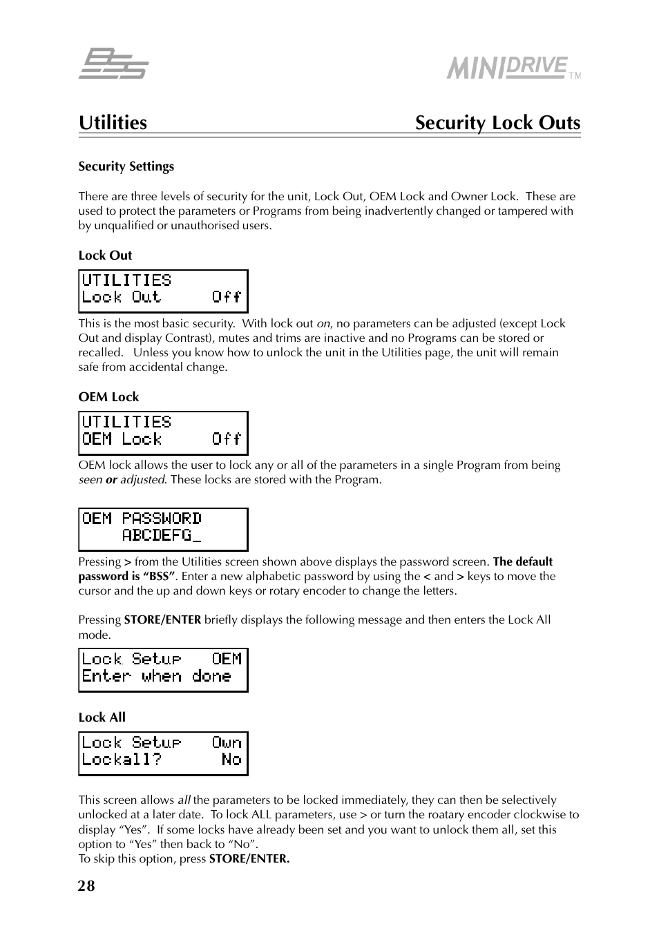 BSS Audio FDS-334T Owner's Manual User Manual | Page 28 / 56