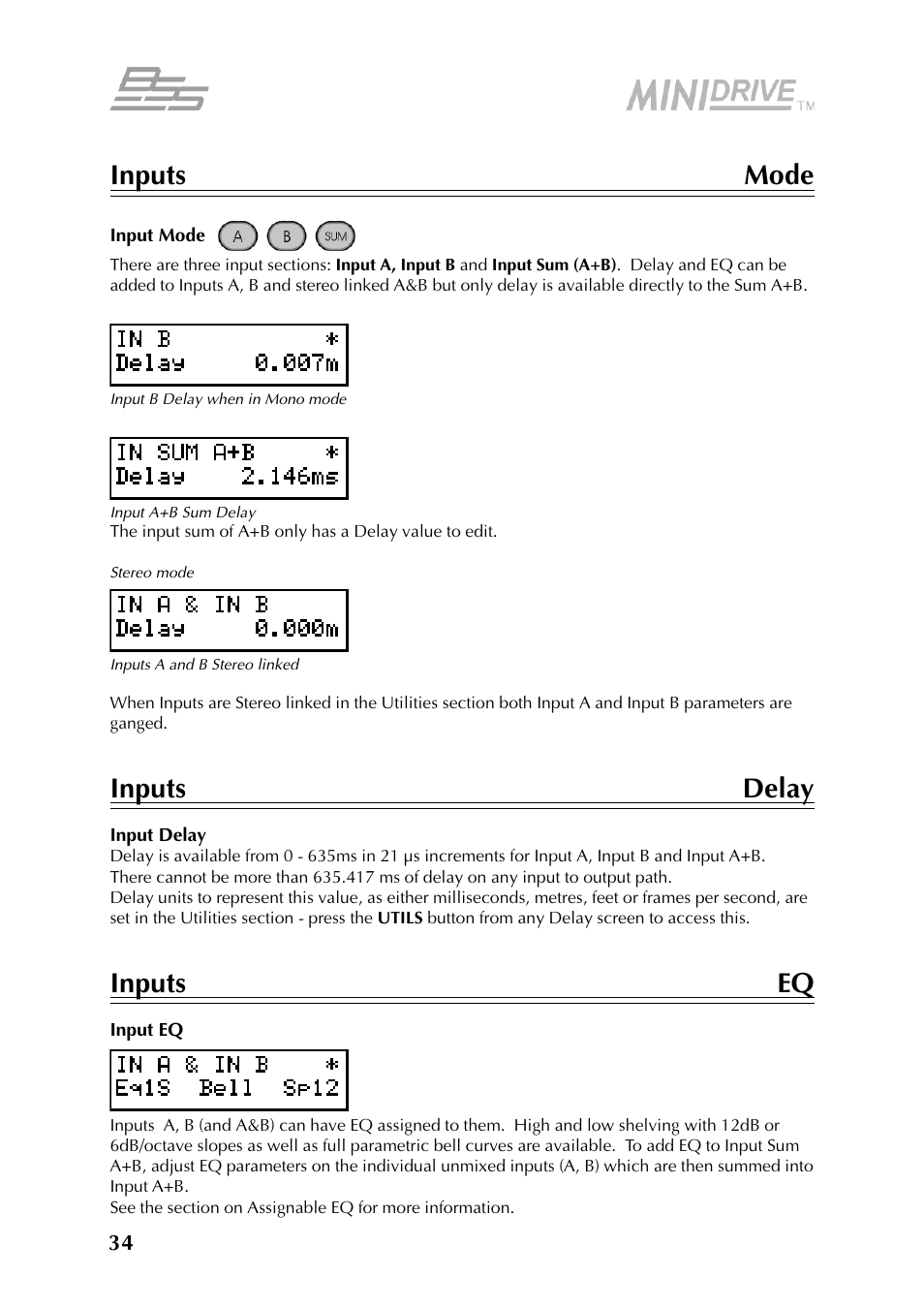 BSS Audio FDS-334T Owner's Manual User Manual | Page 34 / 56