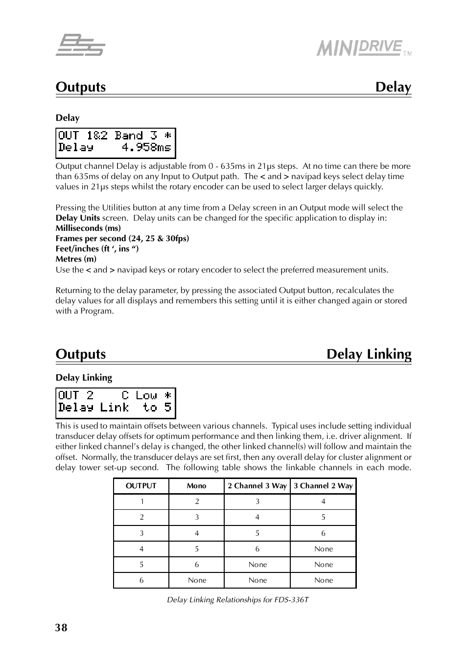 BSS Audio FDS-334T Owner's Manual User Manual | Page 38 / 56