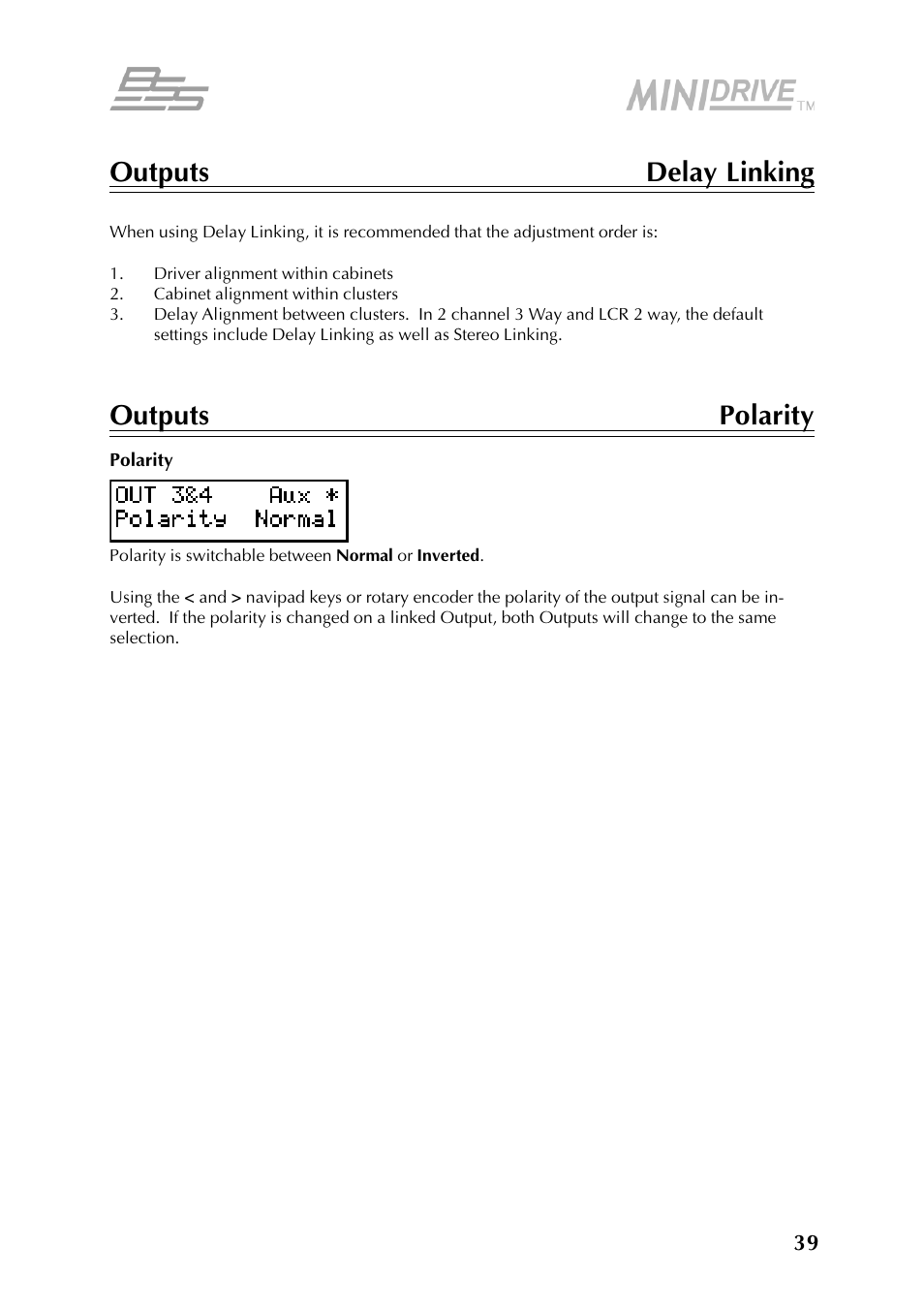 BSS Audio FDS-334T Owner's Manual User Manual | Page 39 / 56