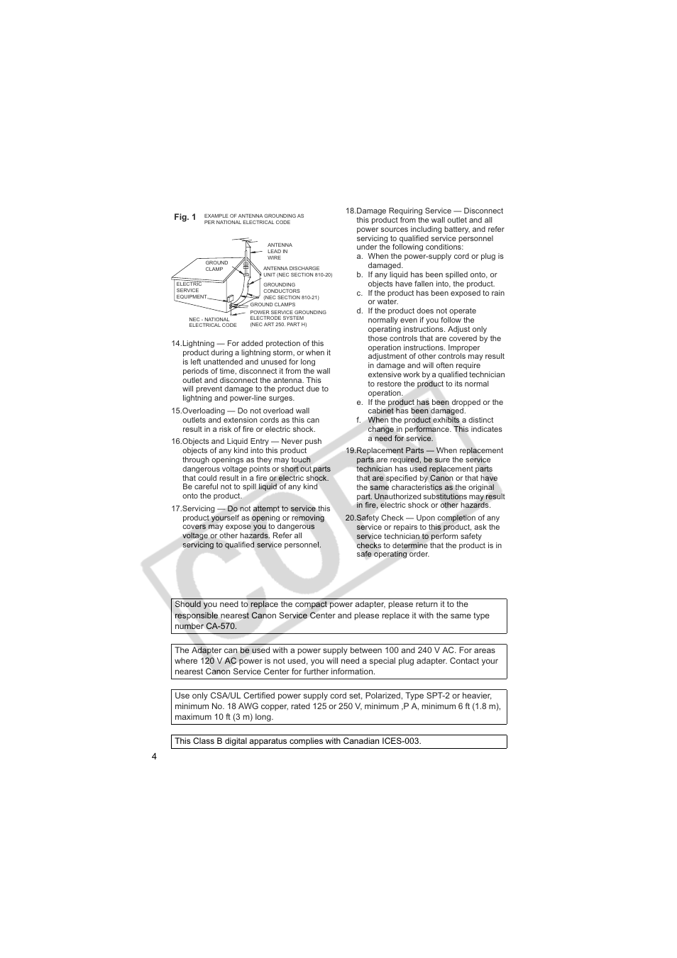 Canon DC20  EN User Manual | Page 4 / 148