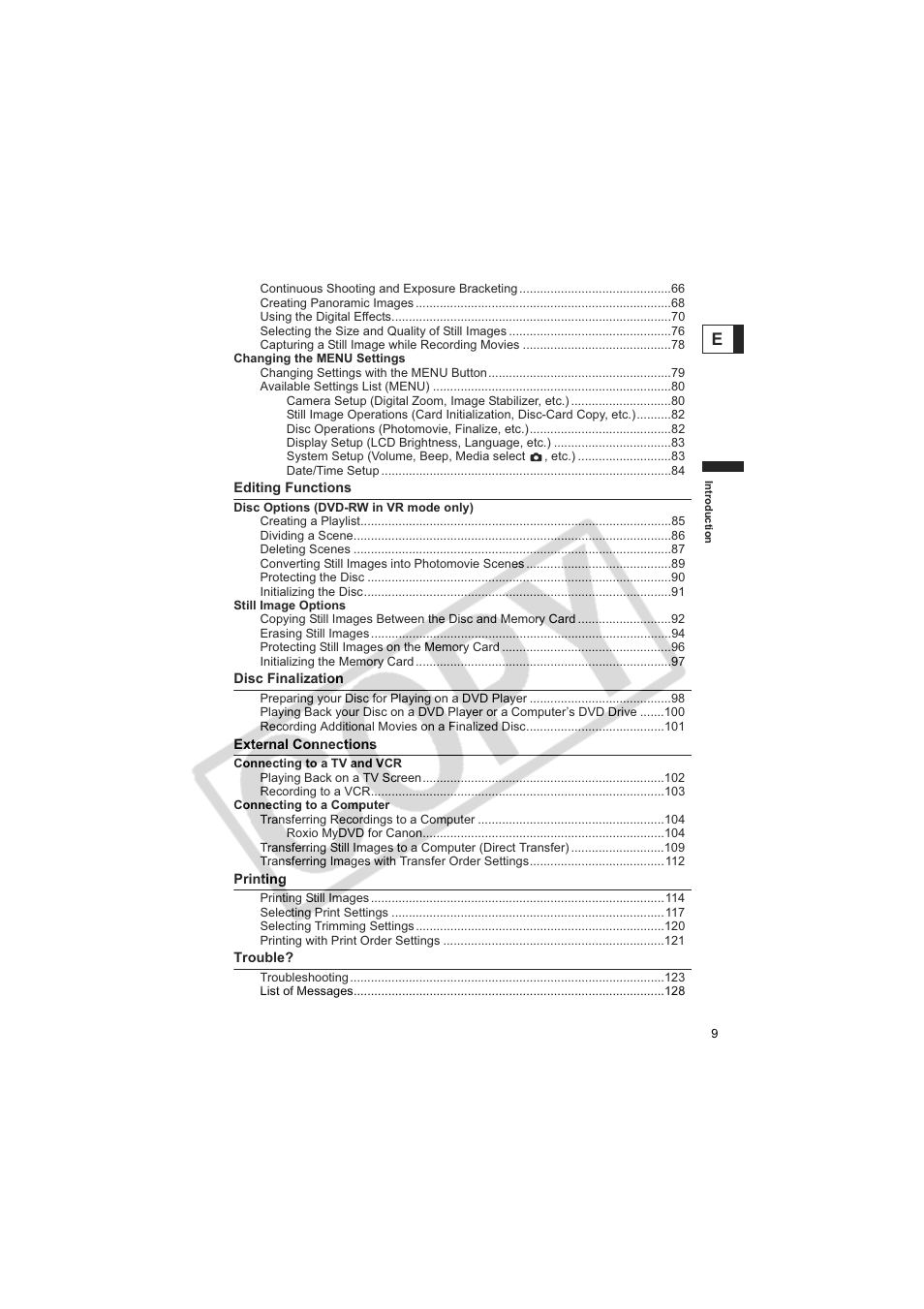 Canon DC20  EN User Manual | Page 9 / 148