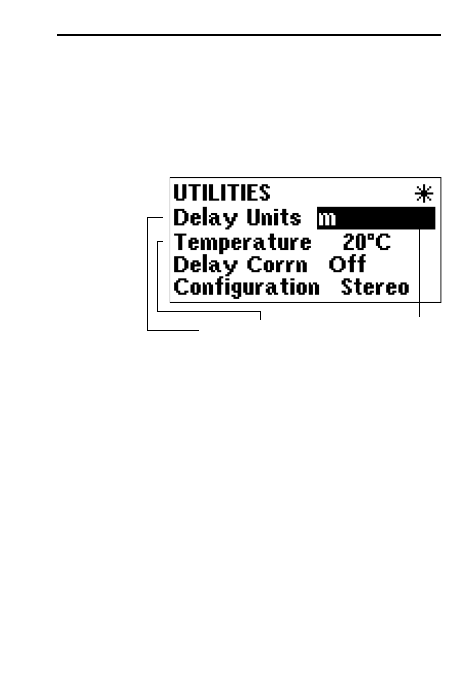 0 utilities menu, Stereo link, Configuration | BSS Audio FDS-355 OMNIDRIVE Owner's Manual User Manual | Page 21 / 52