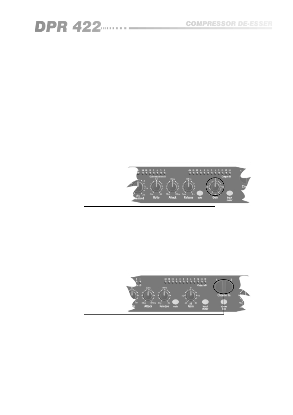 8 gain, 9 channel in | BSS Audio OPAL Series DPR-422 Owner's Manual User Manual | Page 17 / 40