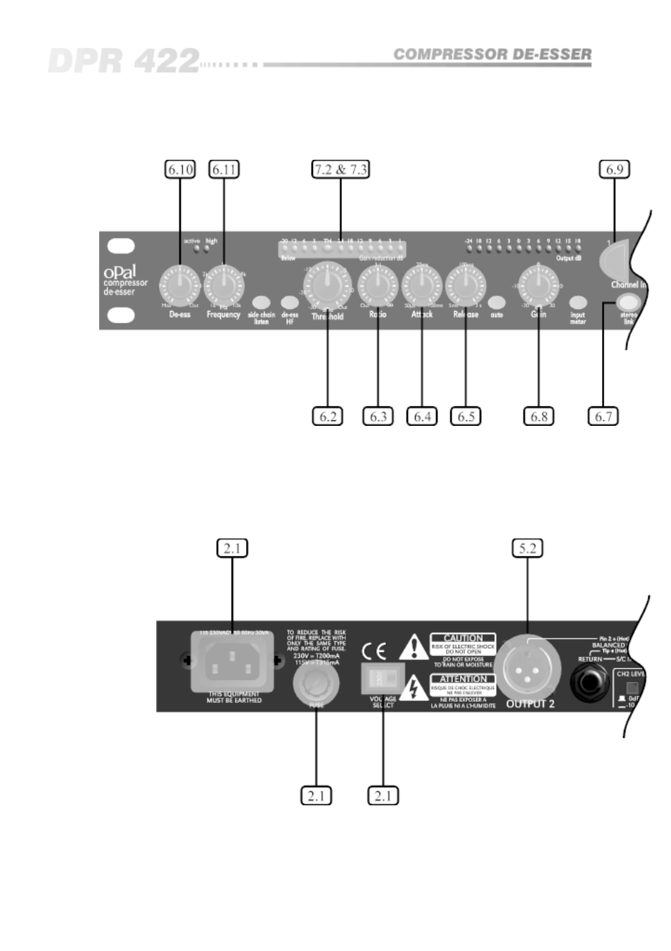 BSS Audio OPAL Series DPR-422 Owner's Manual User Manual | Page 8 / 40