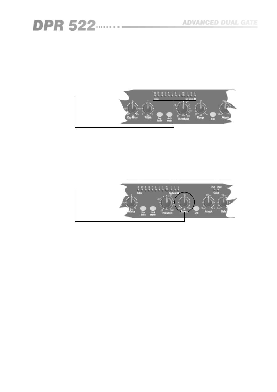 7 key level meter, 8 range | BSS Audio OPAL Series DPR-522 Owner's Manual User Manual | Page 15 / 36