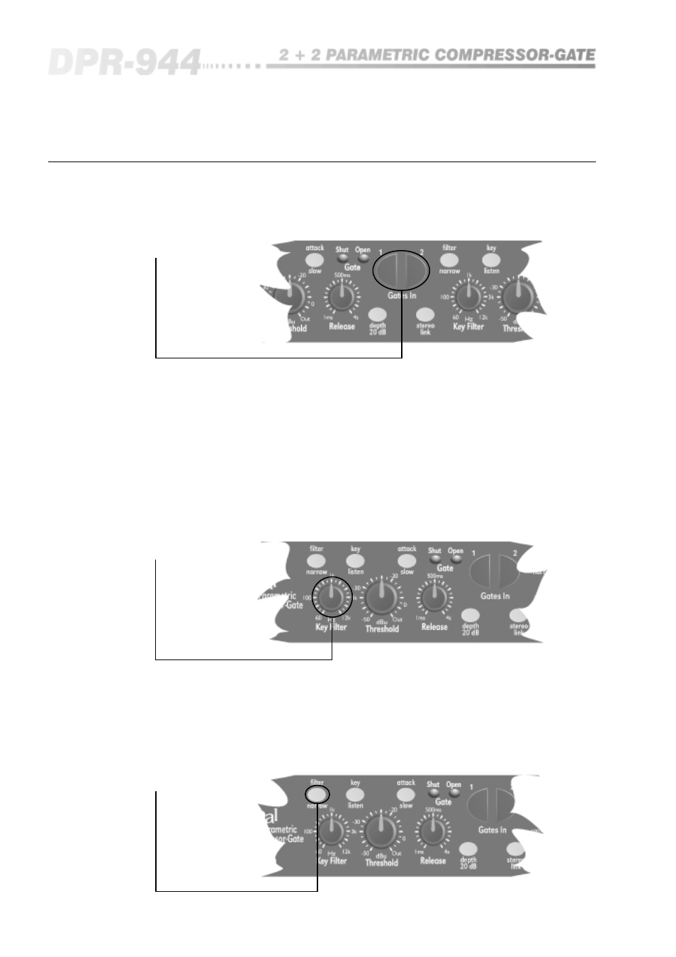 0 control operations - gate | BSS Audio OPAL Series DPR-944 Owner's Manual User Manual | Page 12 / 42