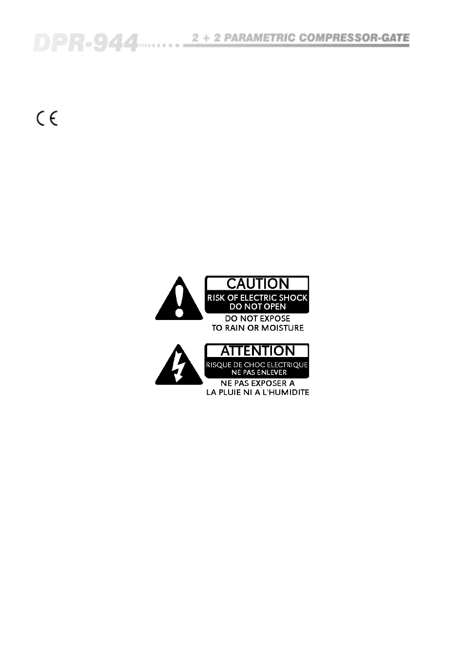 BSS Audio OPAL Series DPR-944 Owner's Manual User Manual | Page 2 / 42
