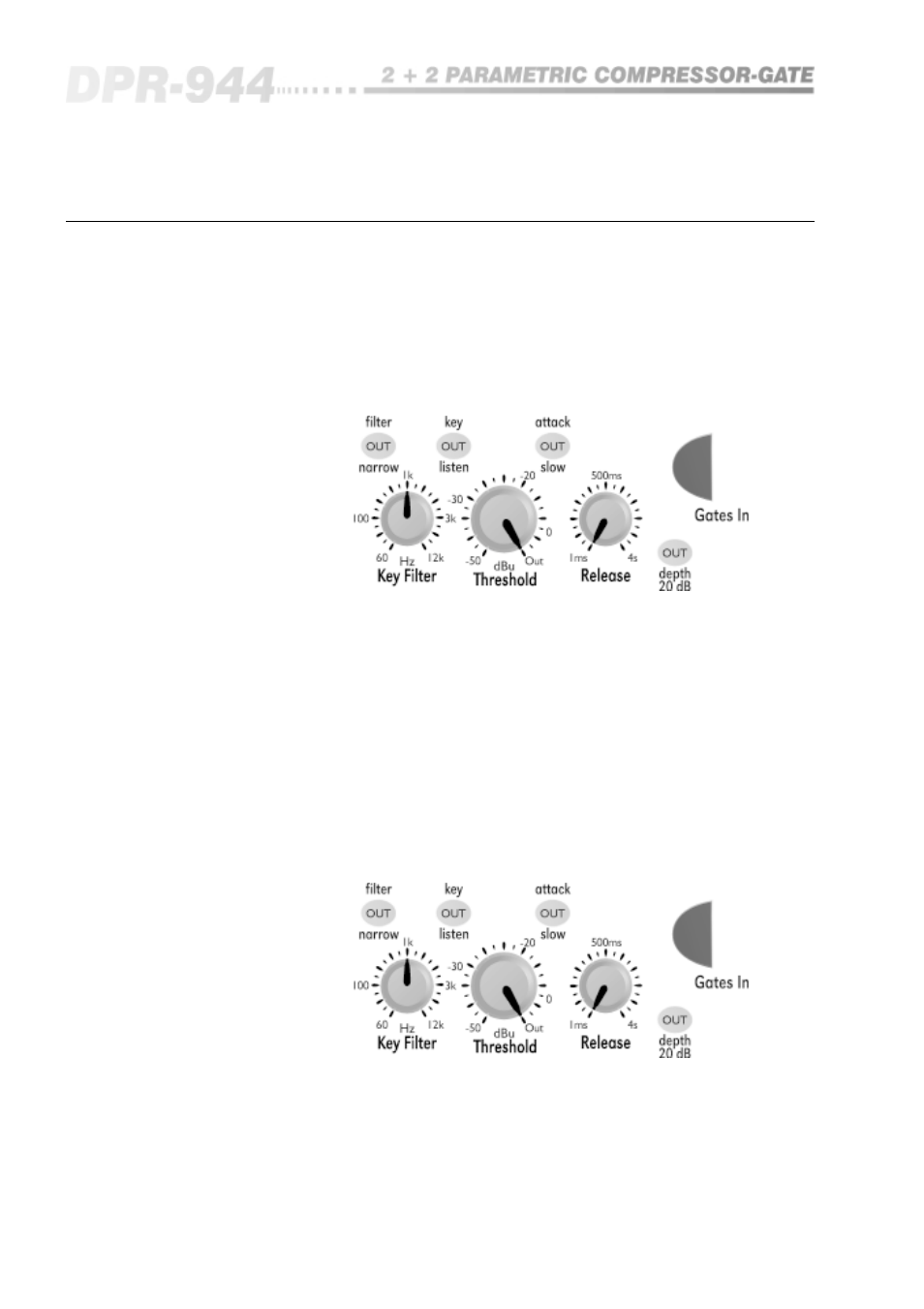 0 application examples - gates | BSS Audio OPAL Series DPR-944 Owner's Manual User Manual | Page 20 / 42