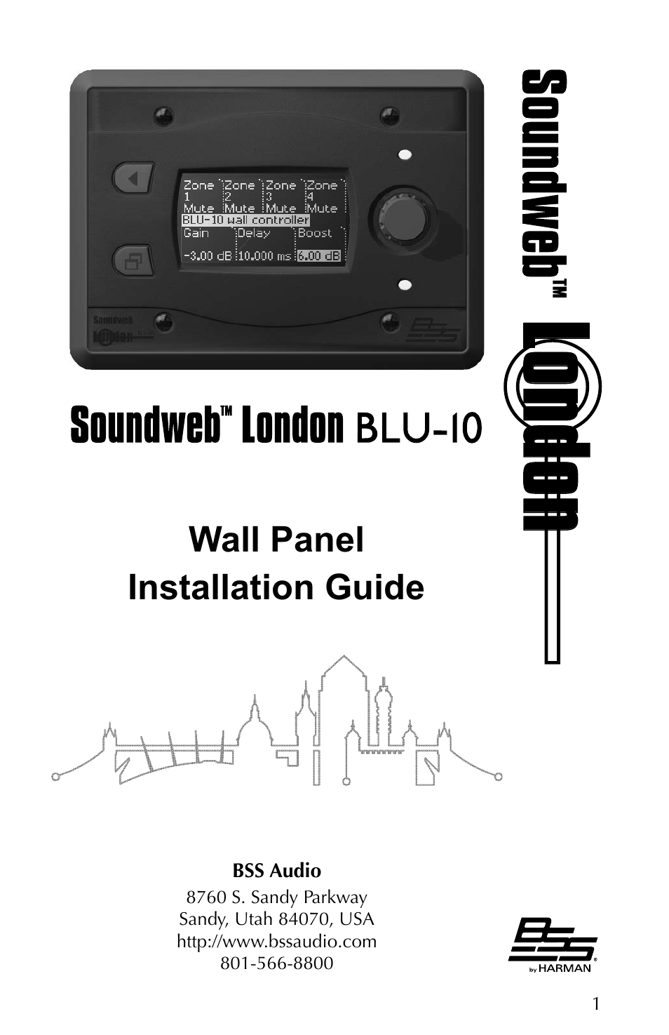 BSS Audio BLU-10 Install Guide User Manual | 4 pages