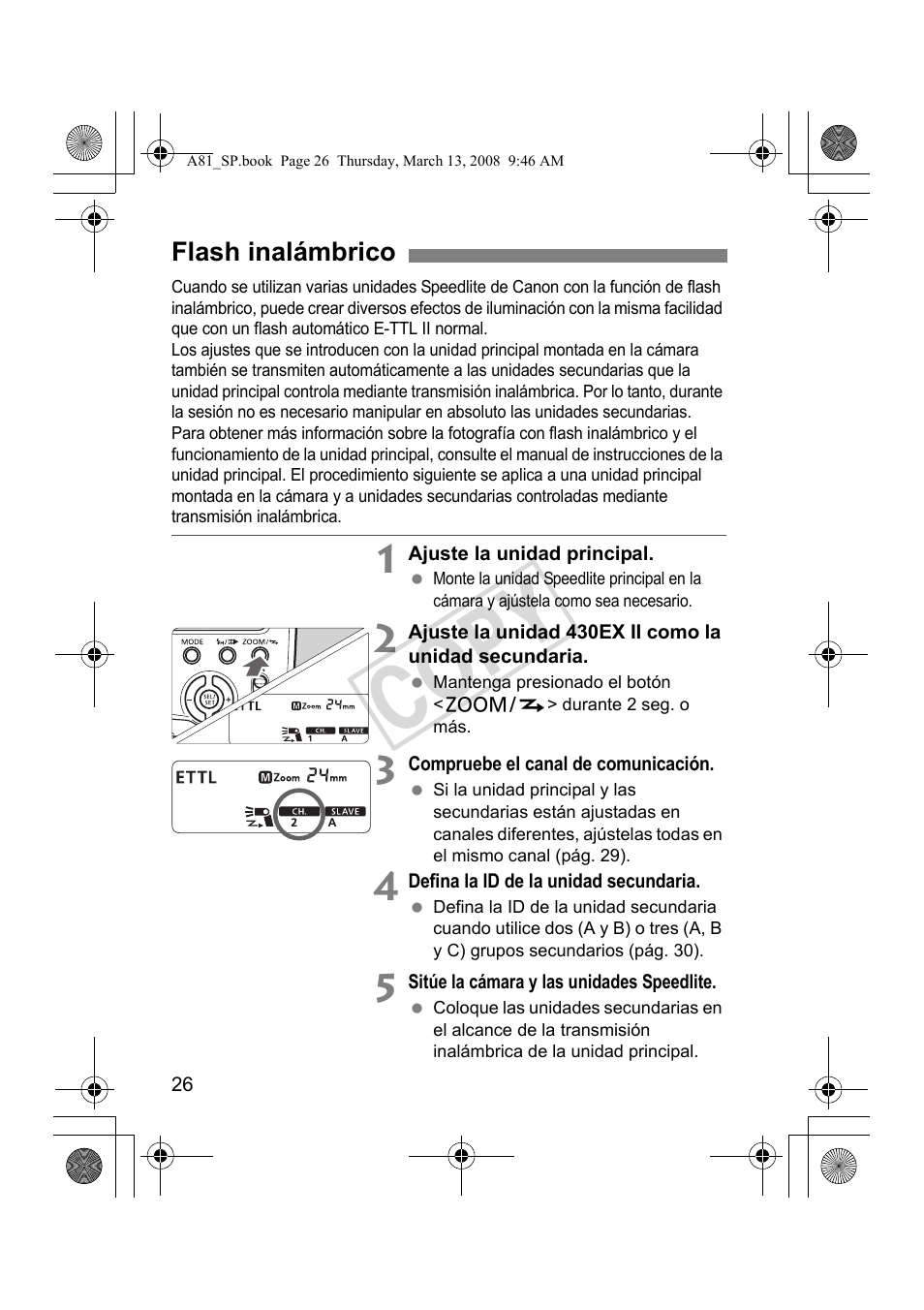 Cop y | Canon Speedlite 430EX II User Manual | Page 107 / 122