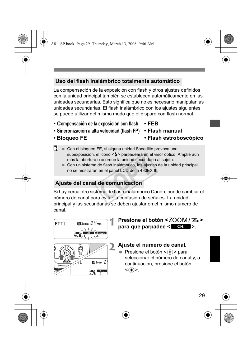 Cop y | Canon Speedlite 430EX II User Manual | Page 110 / 122