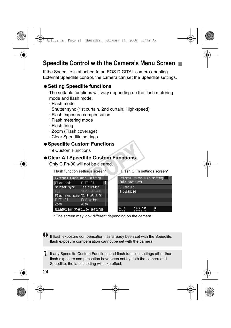 Cop y | Canon Speedlite 430EX II User Manual | Page 25 / 122