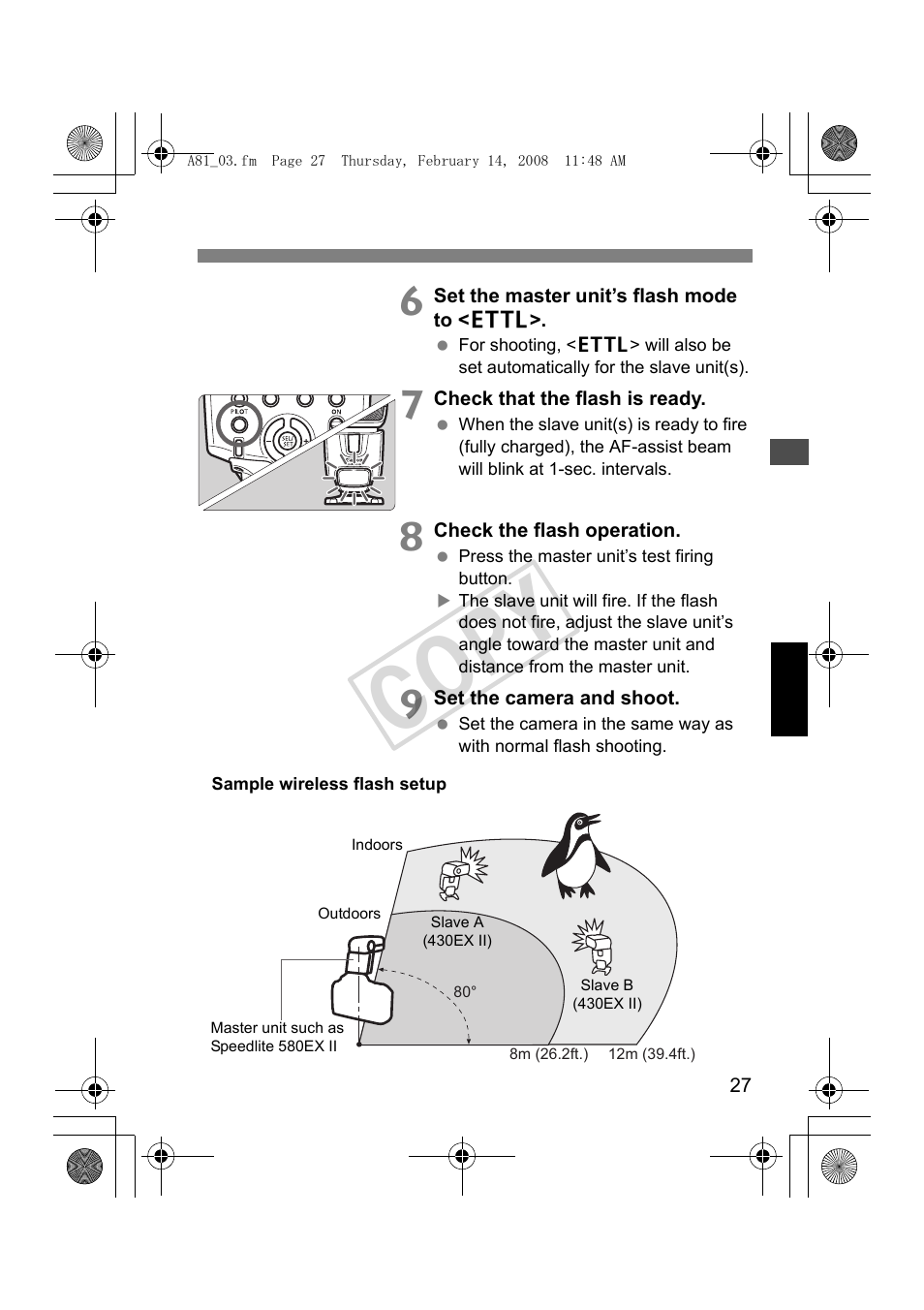 Cop y | Canon Speedlite 430EX II User Manual | Page 28 / 122