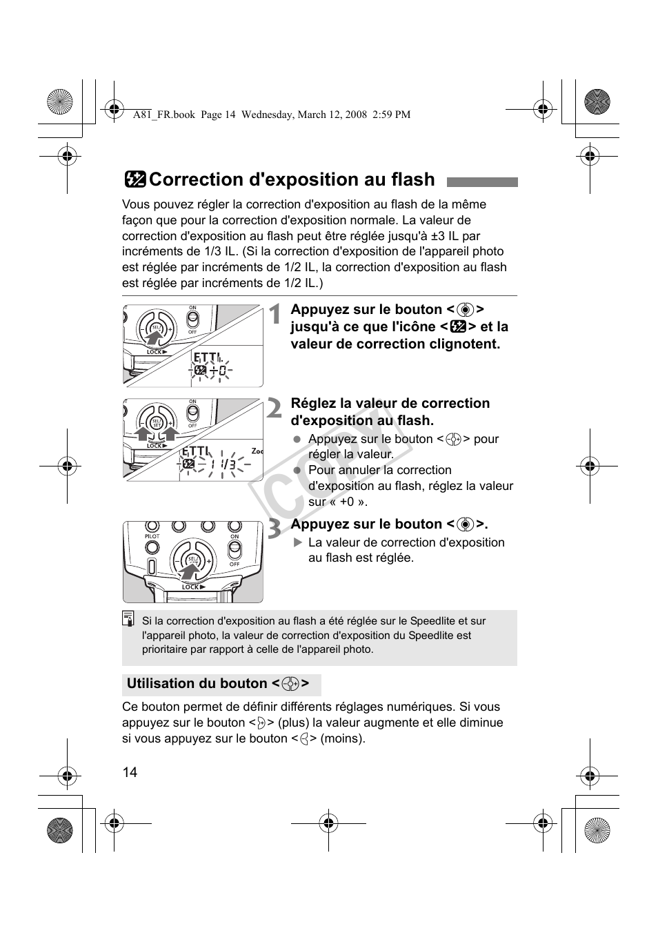 Cop y | Canon Speedlite 430EX II User Manual | Page 55 / 122