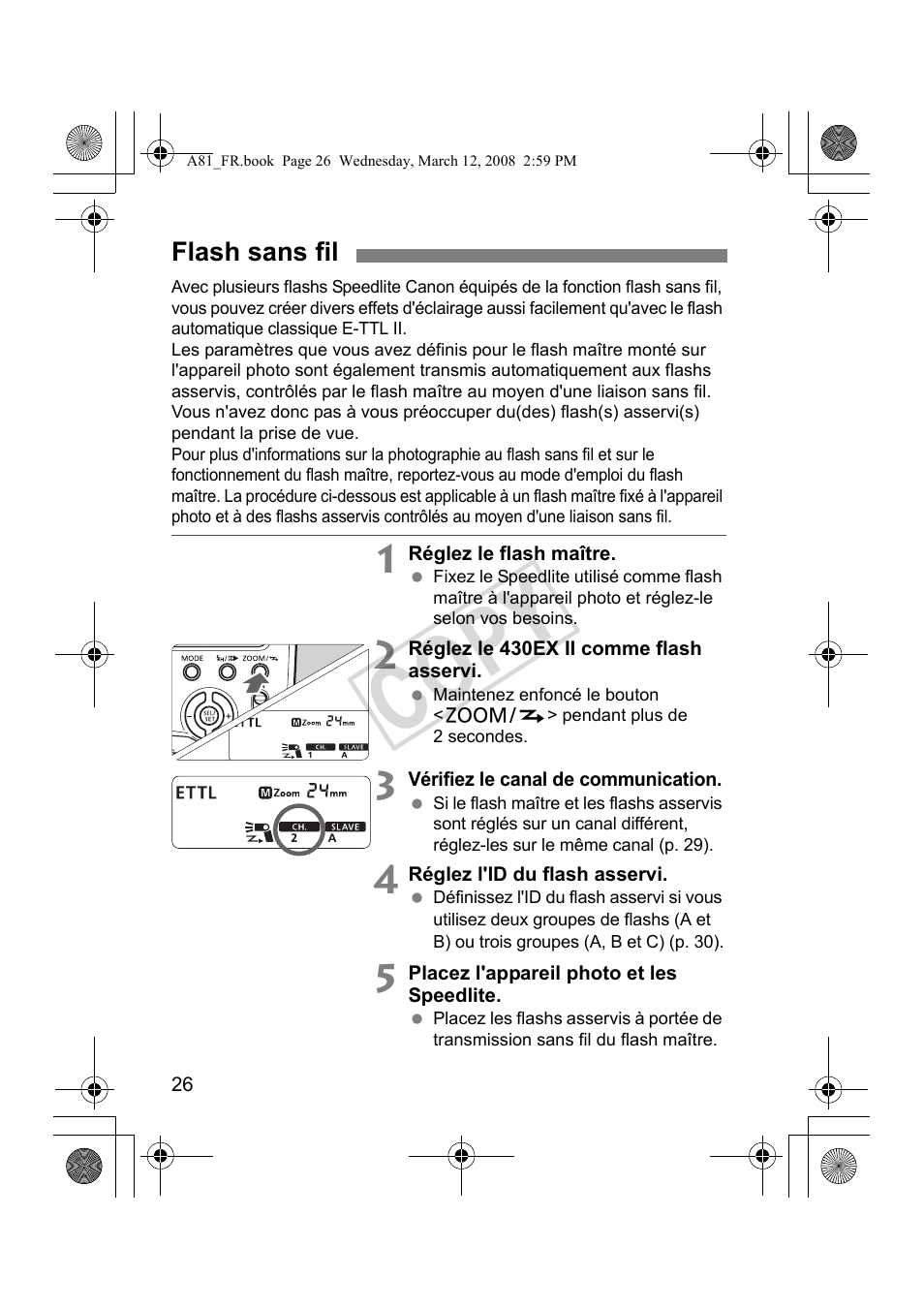 Cop y | Canon Speedlite 430EX II User Manual | Page 67 / 122