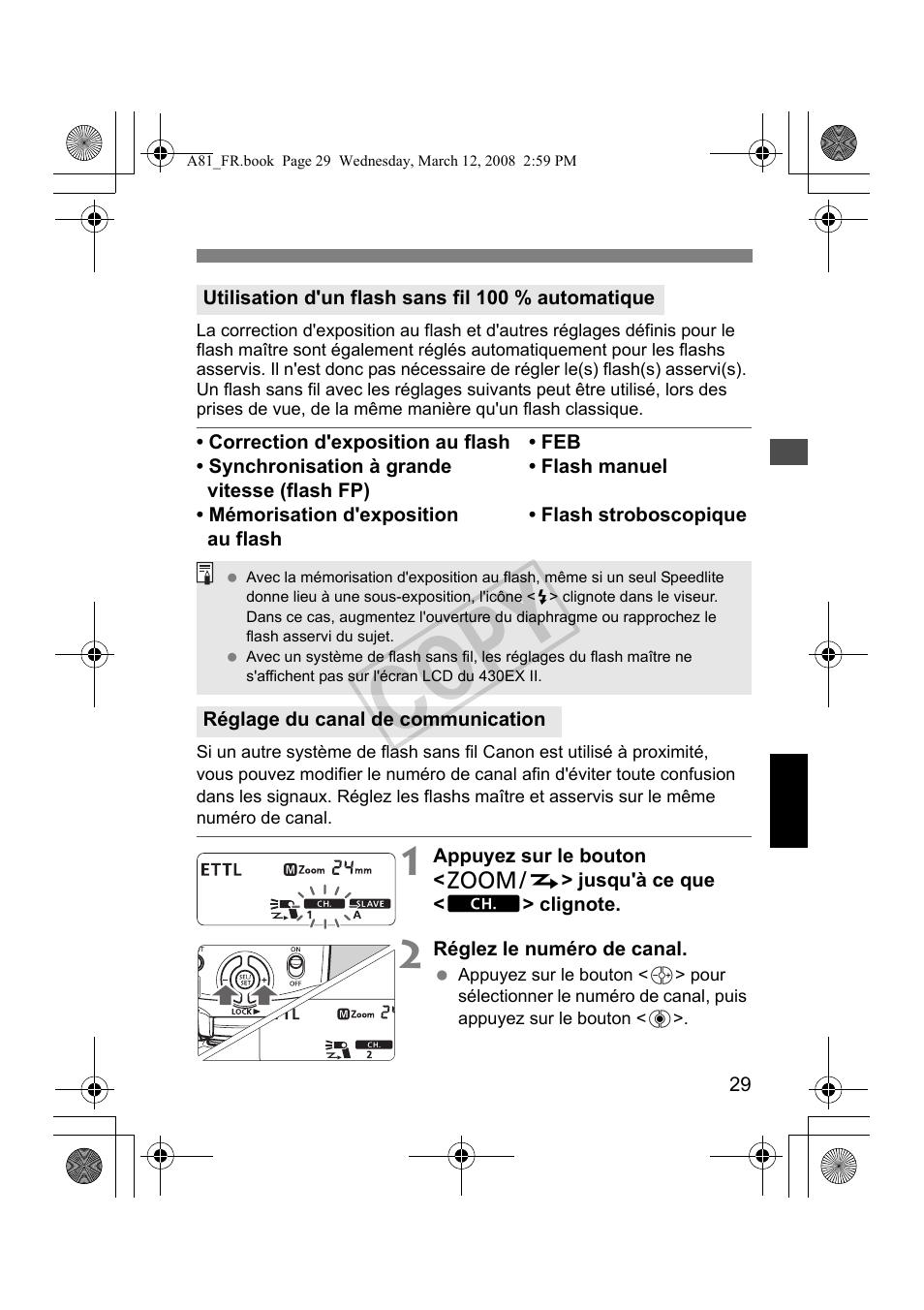 Cop y | Canon Speedlite 430EX II User Manual | Page 70 / 122