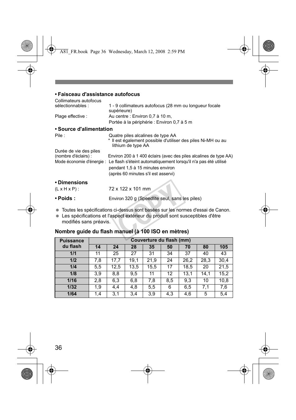 Cop y | Canon Speedlite 430EX II User Manual | Page 77 / 122