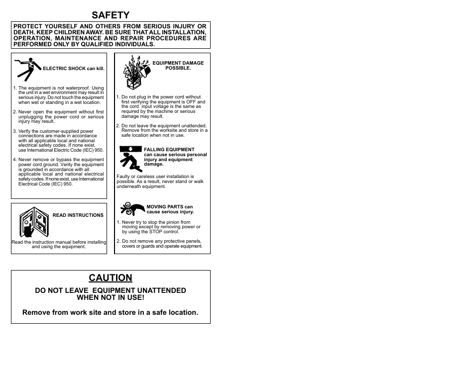 Safety, Caution | BUG-O Systems HOB-O User Manual | Page 2 / 18