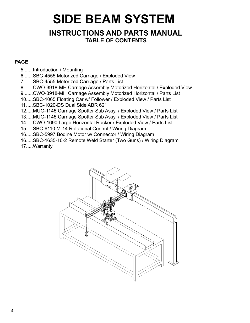 Side beam system, Instructions and parts manual | BUG-O Systems Side Beam System User Manual | Page 4 / 17