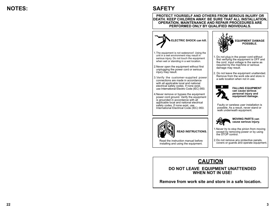 Safety, Caution | BUG-O Systems Trac-Bug User Manual | Page 2 / 21