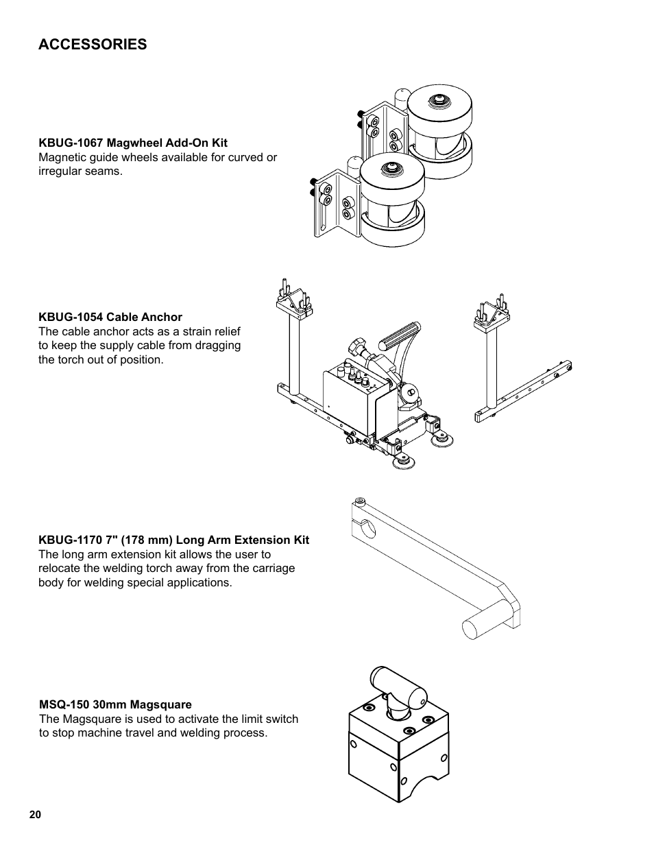 20 .........accessories, Accessories | BUG-O Systems K-BUG 1200 User Manual | Page 20 / 21