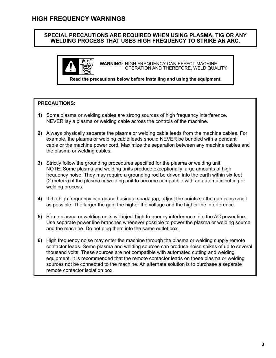 High frequency warnings | BUG-O Systems K-BUG 1200 User Manual | Page 3 / 21