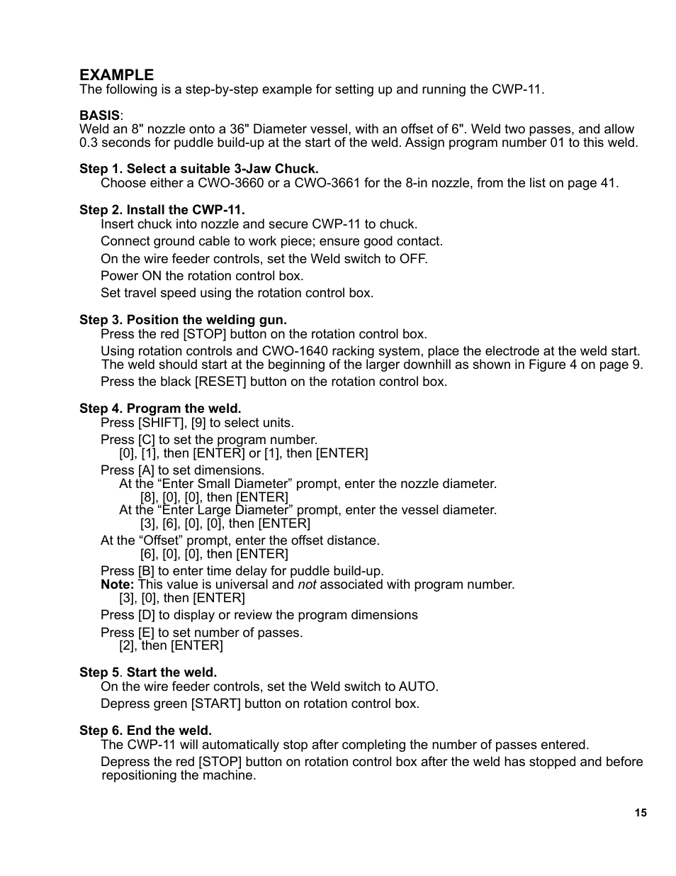 Example | BUG-O Systems CWP-11 User Manual | Page 15 / 47