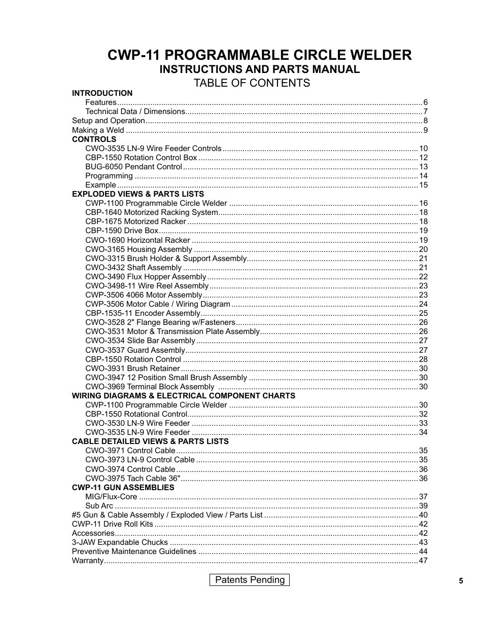 BUG-O Systems CWP-11 User Manual | Page 5 / 47