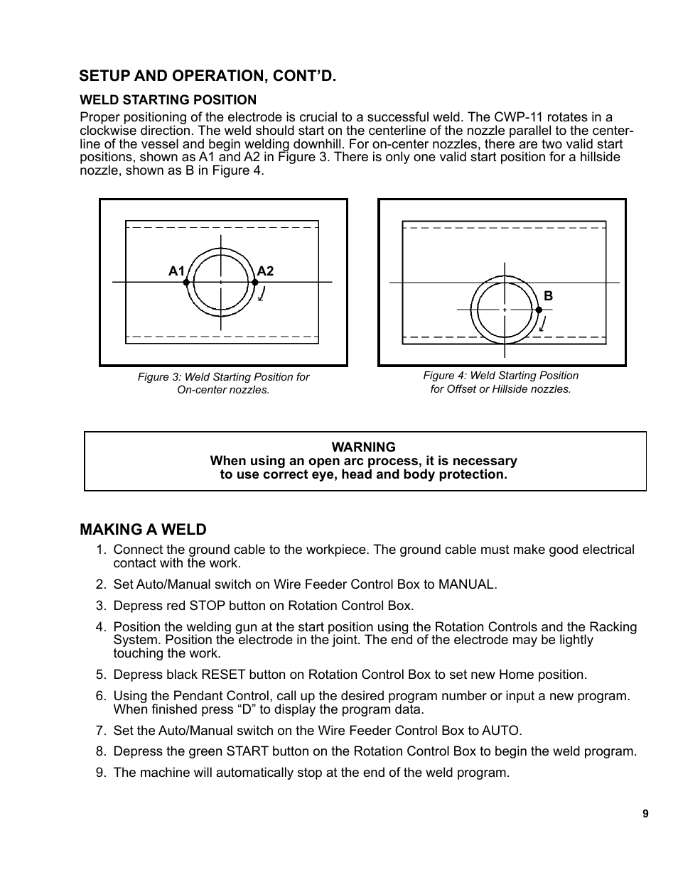Making a weld | BUG-O Systems CWP-11 User Manual | Page 9 / 47
