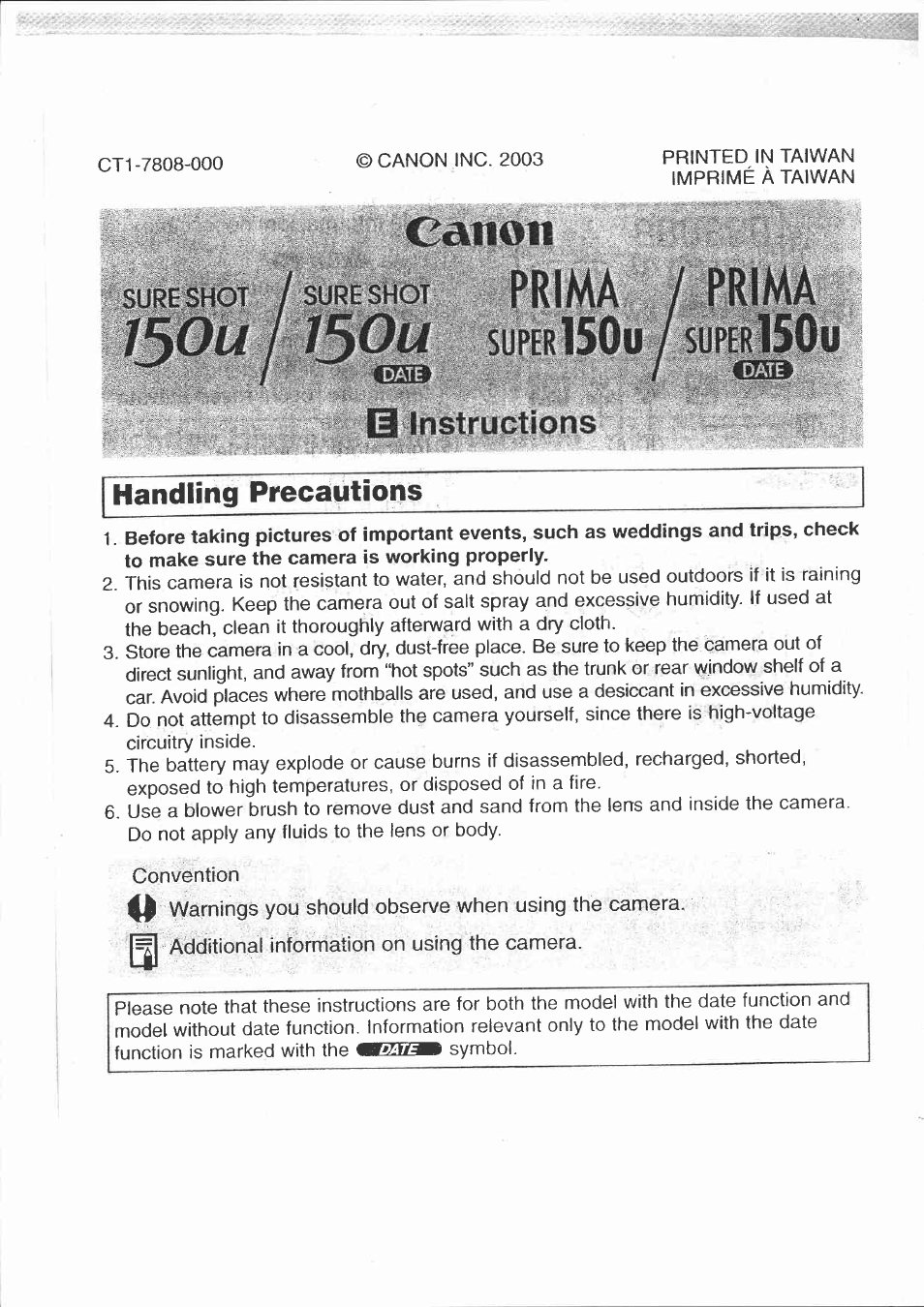 Canon 150U User Manual | 18 pages