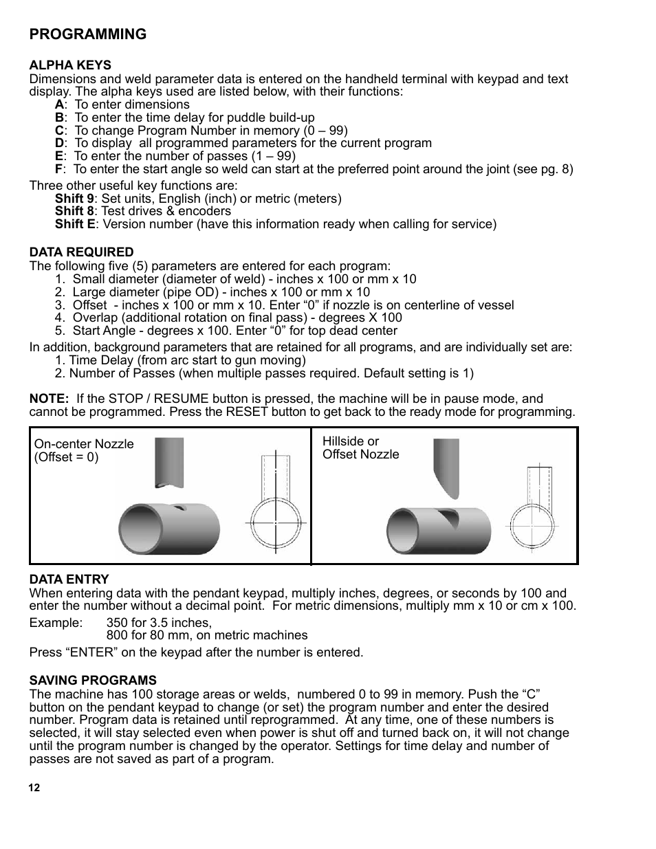 Programming | BUG-O Systems CWP-18 User Manual | Page 12 / 41