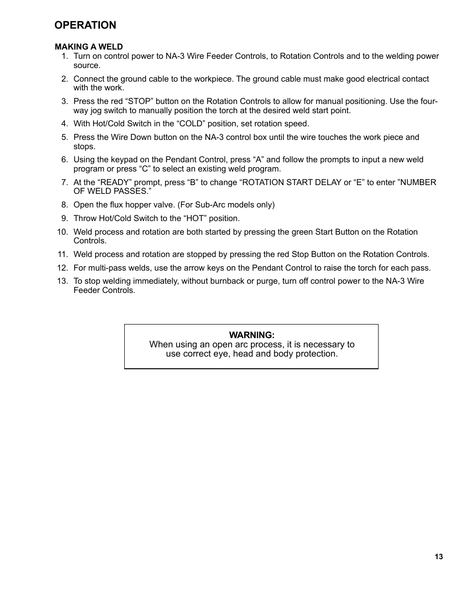 Operation | BUG-O Systems CWP-18 User Manual | Page 13 / 41