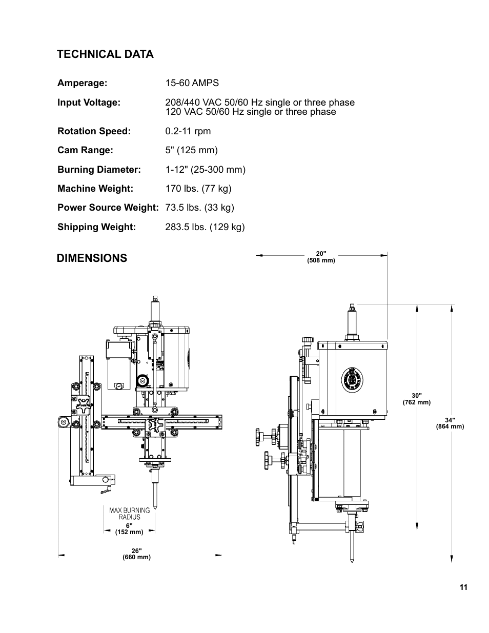 11 ..... technical data / dimensions, Technical data, Dimensions | BUG-O Systems CB-1P User Manual | Page 11 / 37