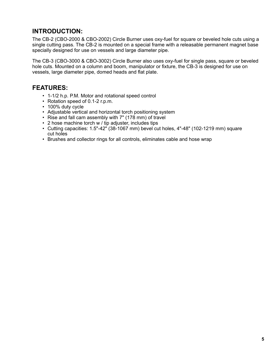 5 ......introduction / features, Introduction, Features | BUG-O Systems CB-2 User Manual | Page 5 / 30