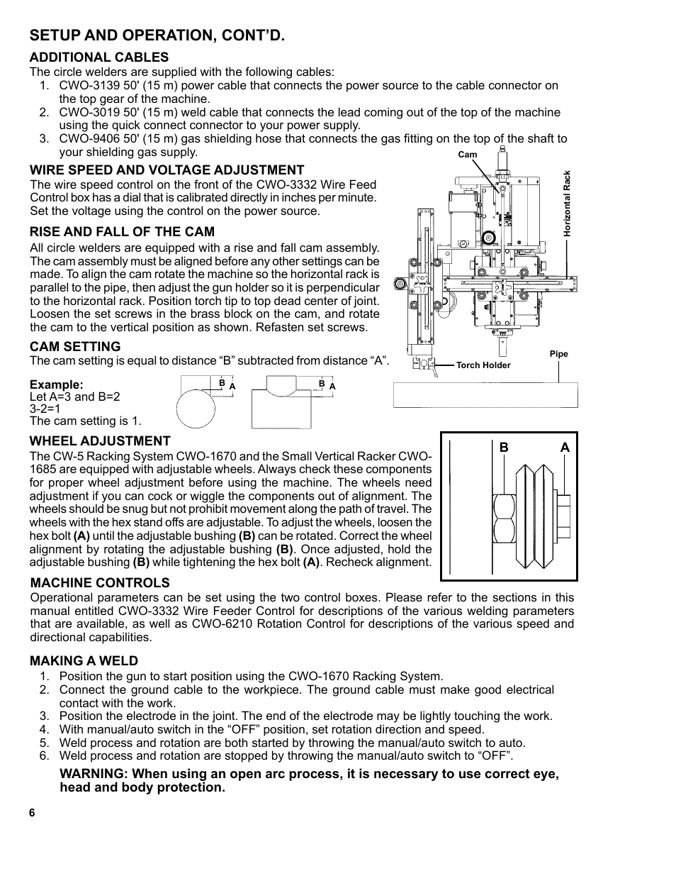 Setup and operation, cont’d | BUG-O Systems CW-5 User Manual | Page 6 / 34