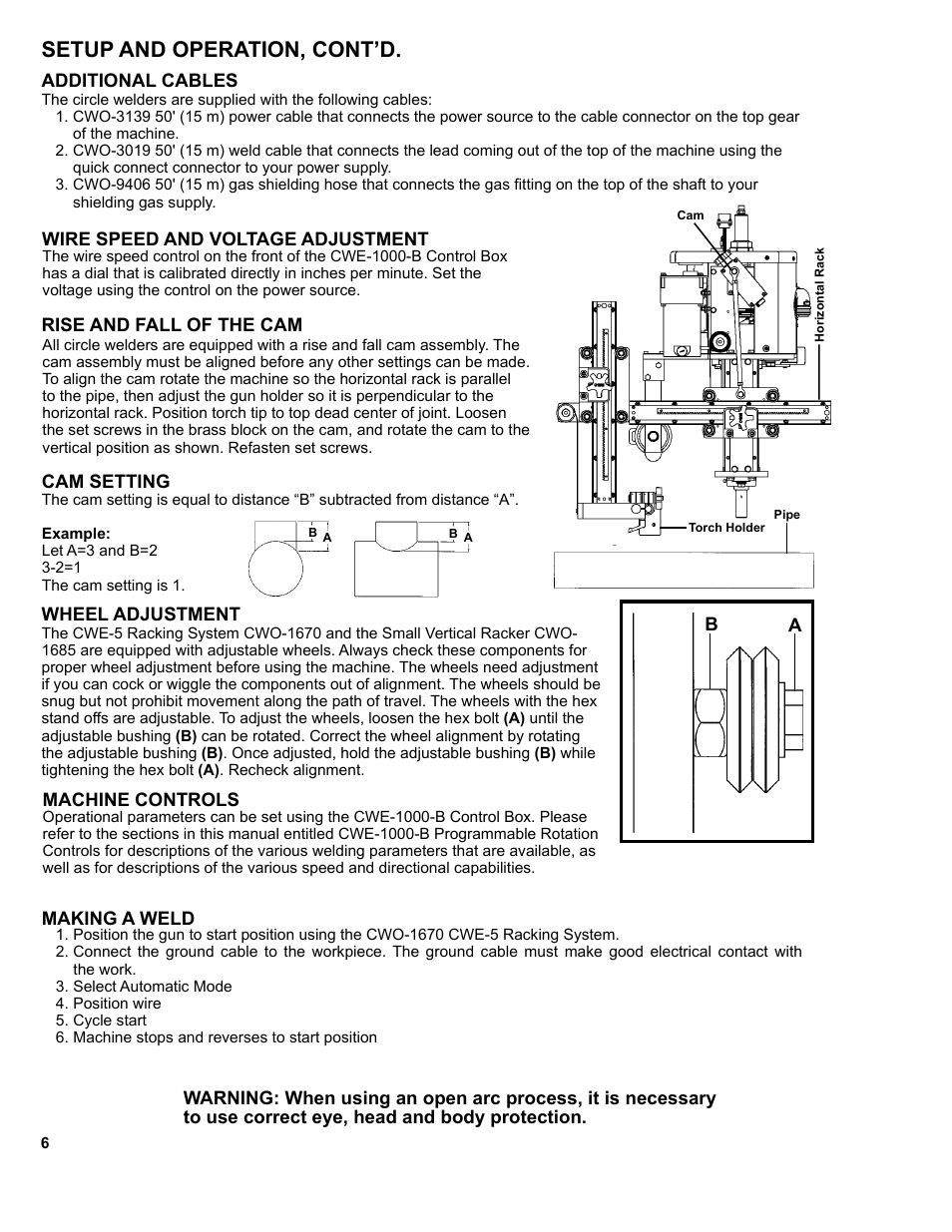 Setup and operation, cont’d | BUG-O Systems CWE-5 User Manual | Page 6 / 40