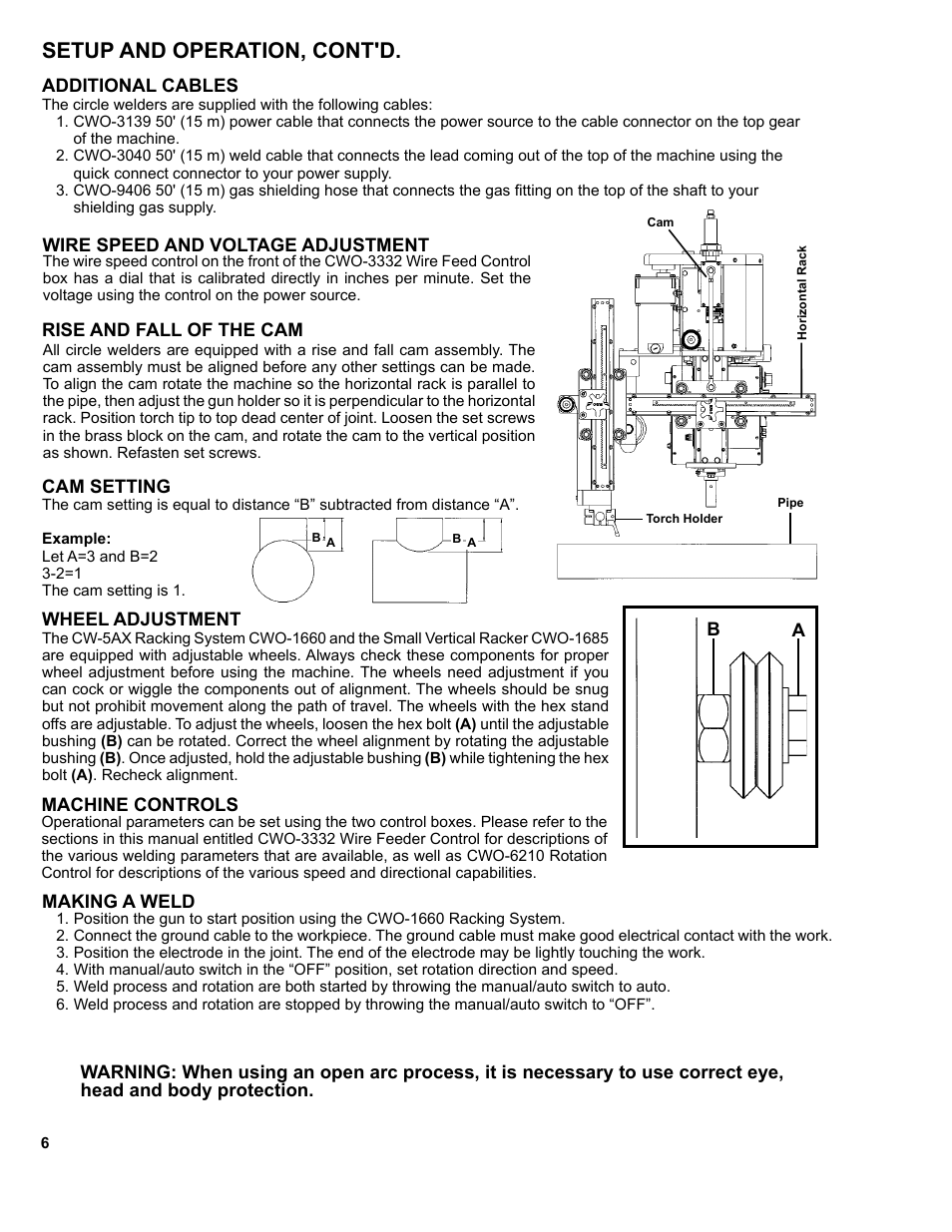 Setup and operation, cont'd | BUG-O Systems CW-5AX User Manual | Page 6 / 41