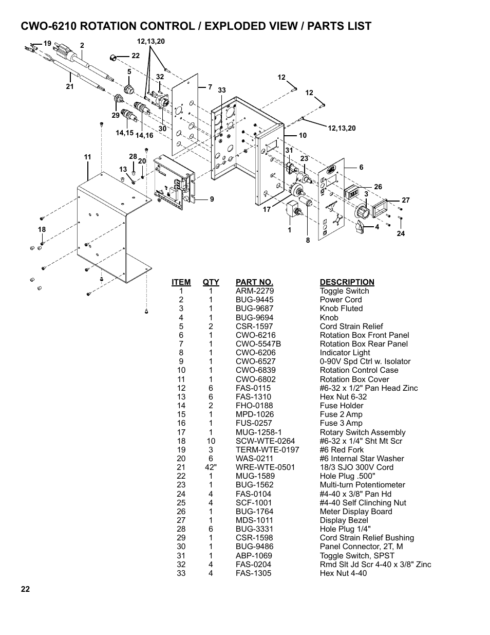 BUG-O Systems CW-11 User Manual | Page 22 / 46