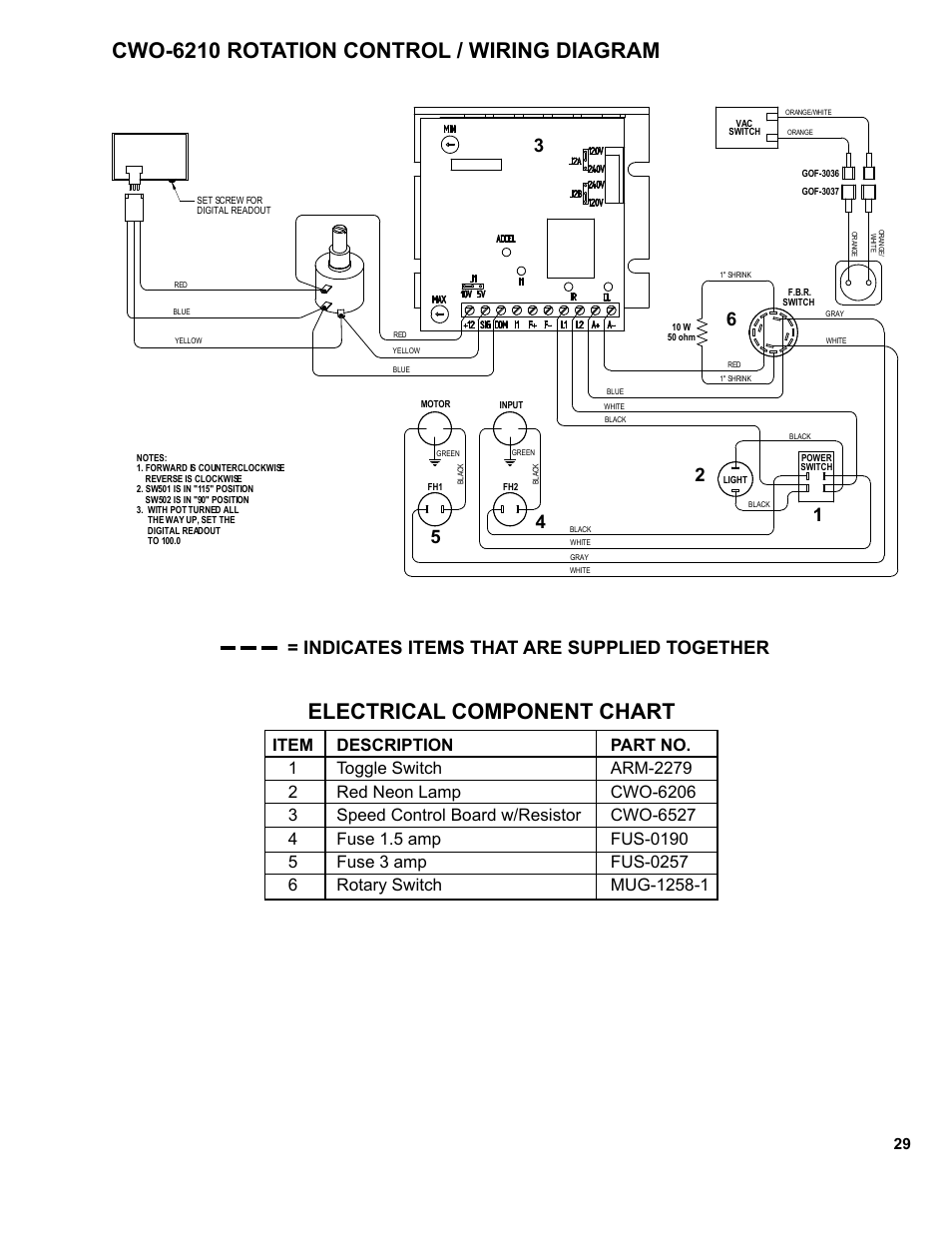Indicates items that are supplied together | BUG-O Systems CW-11 User Manual | Page 29 / 46