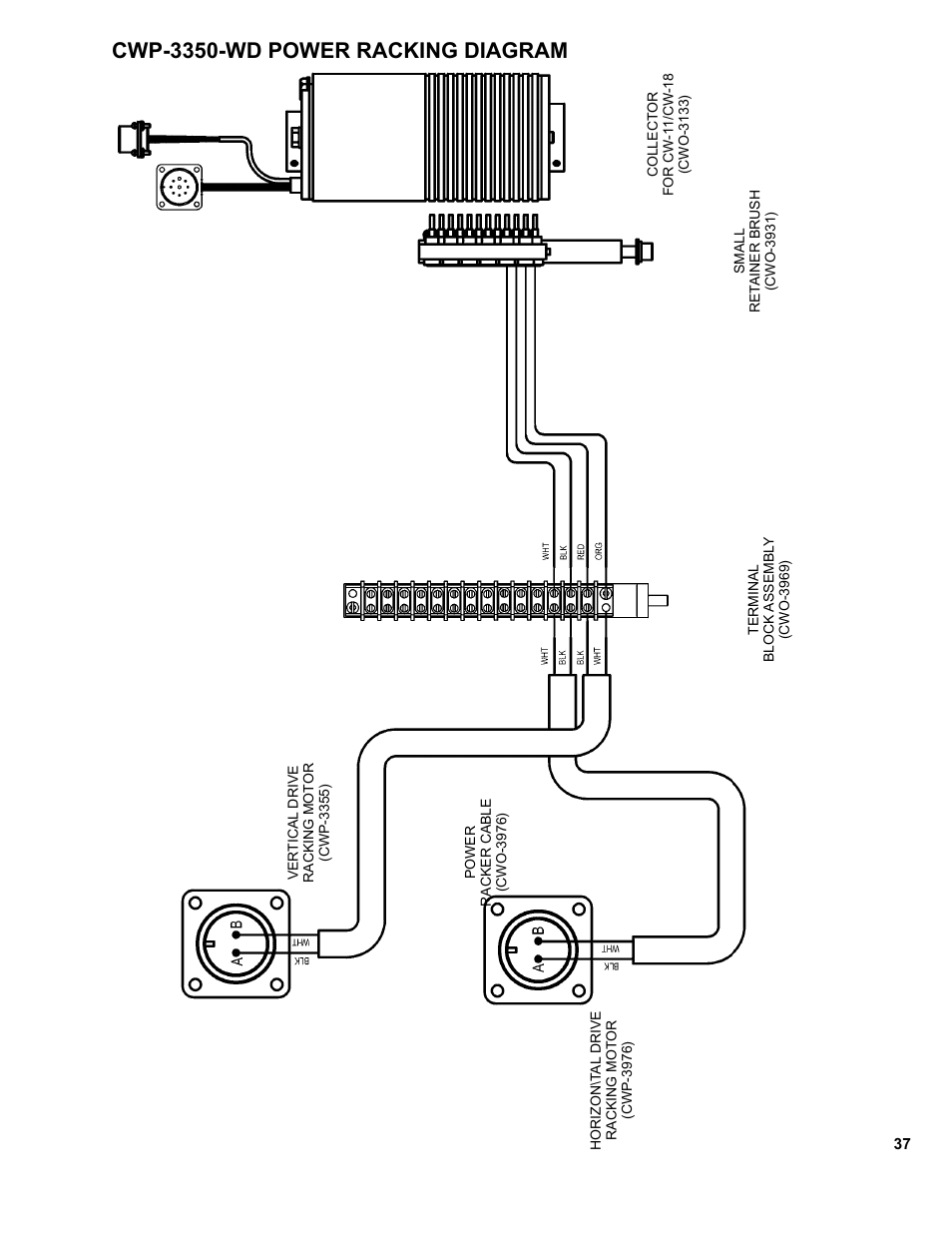 37 ...... cwp-3350-wd power racking diagram, Cwp-3350-wd power racking diagram | BUG-O Systems CW-11 User Manual | Page 37 / 46