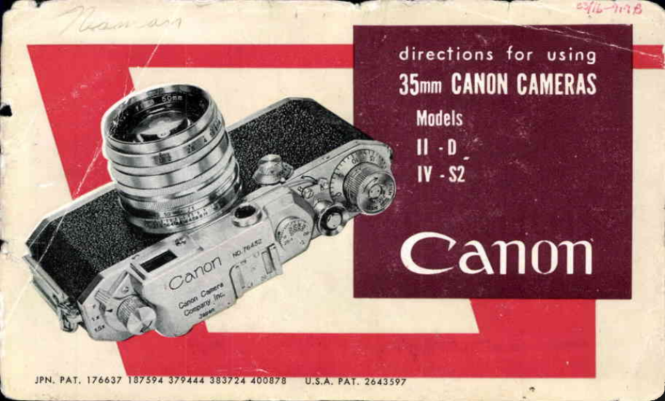 Canon IV-S2 User Manual | 66 pages